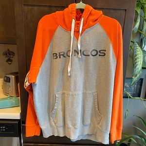 HandsHigh grey and orange Broncos hoodie